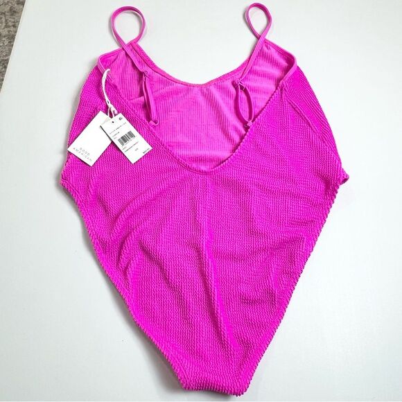 NWT Good American Swim Good Always Fits One Piece Hawaiian Pink 5/6 2X-3X - Picture 6 of 11